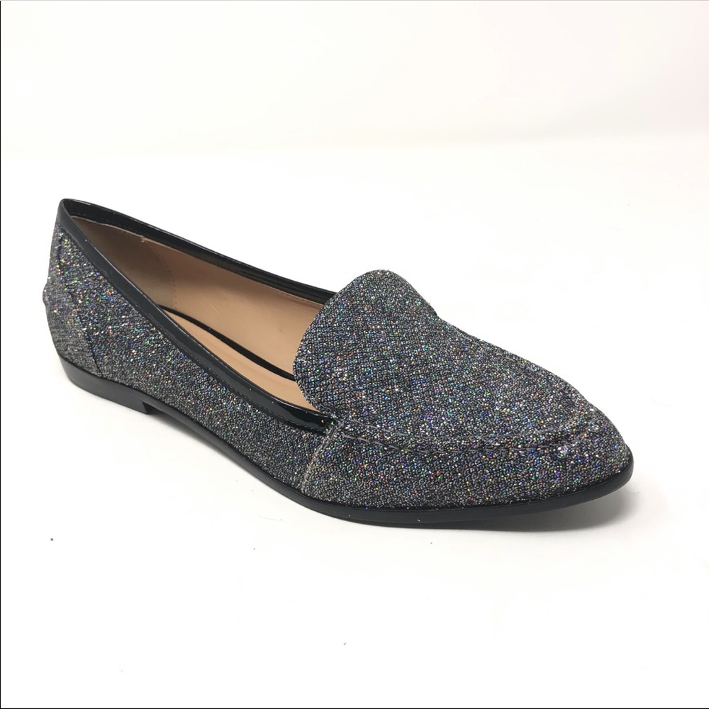 J. Crew Size 9 Black Collins Glitter Loafers